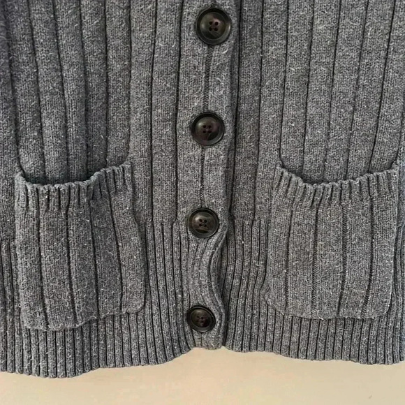 ❤️2/$50❤️[S]Eddie Bauer Cotton Blend High Neck Mixed Colour Knit Button Sweater - Picture 4 of 7